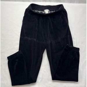 Cut & Paste Black Velour Joggers Sweatpants Lounge‎ Pants Women's Medium